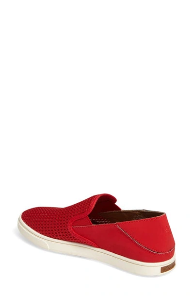 Shop Olukai 'pehuea' Slip-on Sneaker In Ohia Red Fabric