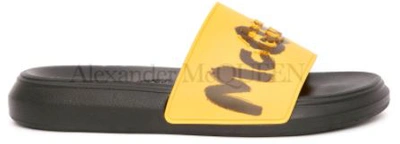 Shop Alexander Mcqueen Rubber Slide In Yellow