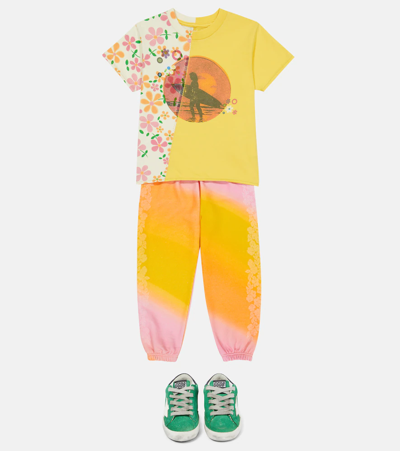 Erl Graphic-print Cotton T-shirt 8-14 Years In Floral Orange 1