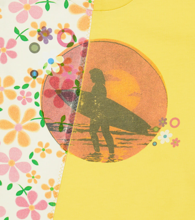 Erl Graphic-print Cotton T-shirt 8-14 Years In Floral Orange 1