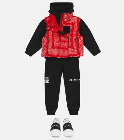 Shop Givenchy Printed Quilted Vest In Bright Red