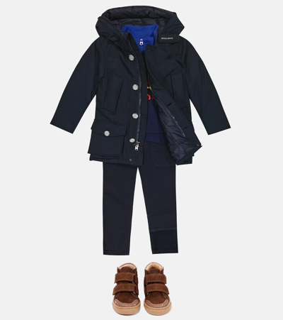 Shop Woolrich Arctic Padded Down Parka In Melton Blue