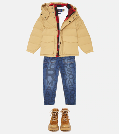 Shop Woolrich Taslan Padded Down Jacket In Gold Khaki