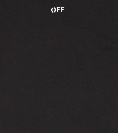 Shop Off-white Cotton T-shirt In Black White