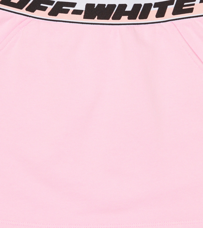 Shop Off-white Cotton Jersey Skirt In Pink Black