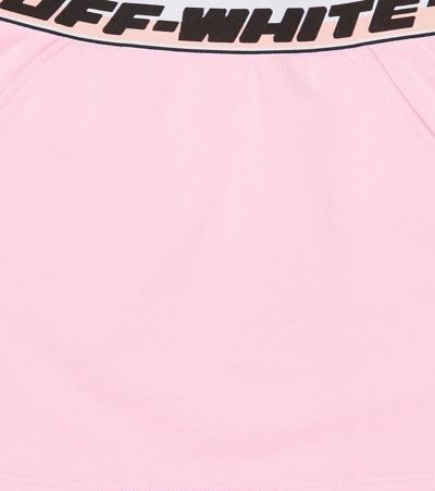 Off-white Girls Logo Industrial Sweat Skirt In Pink Black