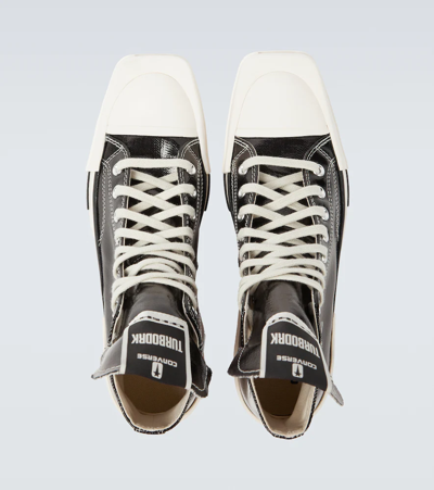 Shop Rick Owens Converse X Drkshdw Turbodrk Hi Sneakers In Black