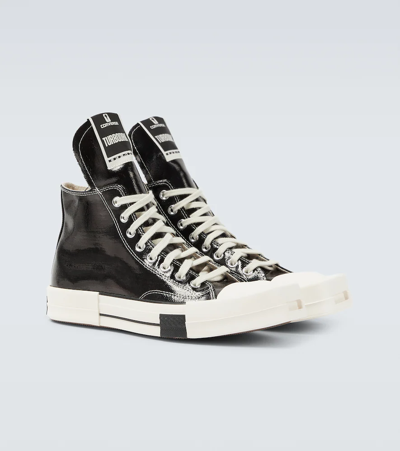 Shop Rick Owens Converse X Drkshdw Turbodrk Hi Sneakers In Black