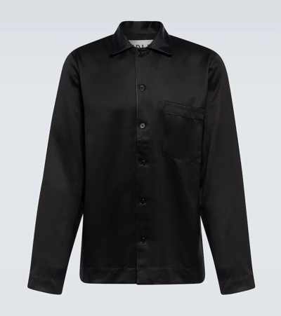 Shop Cdlp Pajama Shirt In Black