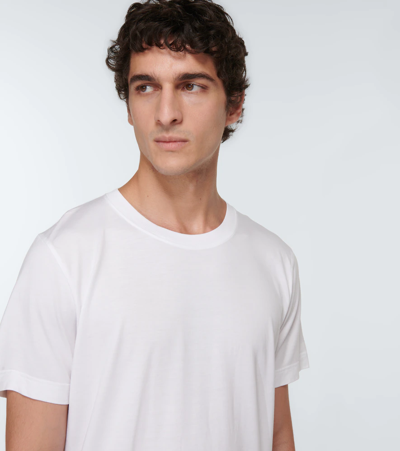 Cdlp Lyocell And Pima Cotton-blend Jersey T-shirt In White