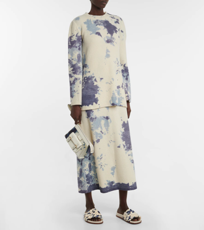 Chloé Tie-dye Cashmere Minidress In Multicoloured
