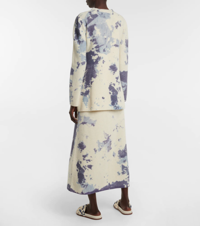 Chloé Tie-dye Cashmere Minidress In Multicoloured