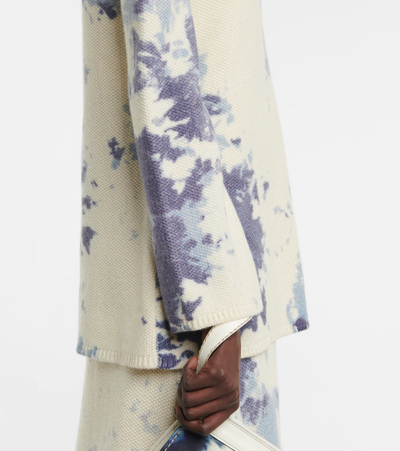 Shop Chloé Tie-dye Cashmere Minidress In Multicoloured