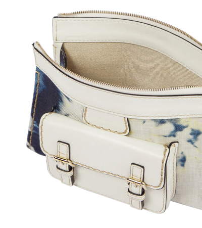 Chloé Edith Tie-dye Linen Clutch In Multicoloured