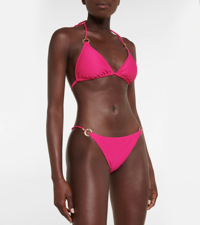 Shop Heidi Klein Madagascar Bikini Bottoms In Raspberry