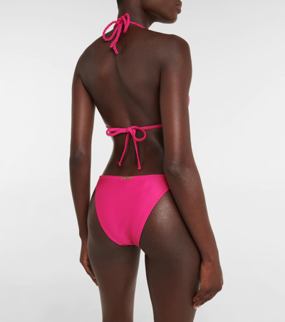 Shop Heidi Klein Zanzibar Triangle Bikini Top In Raspberry