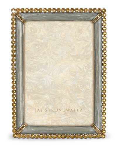 Shop Jay Strongwater Enamel & Stone Edge 4" X 6" Picture Frame In Multi Colors