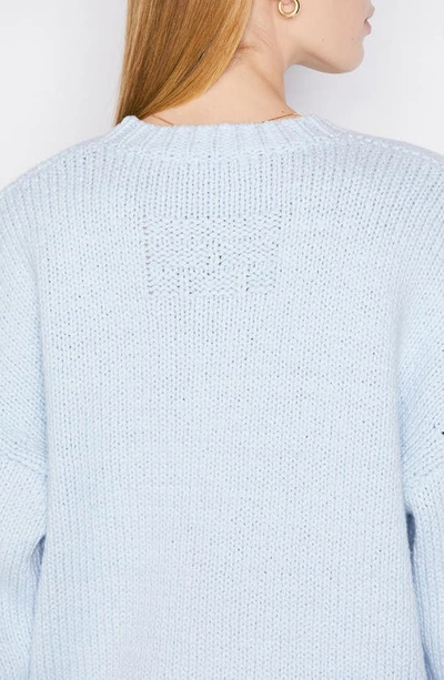 Shop Frame Oversize Crewneck Sweater In Cloud Blue