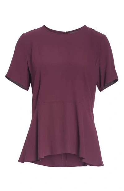 Shop Eileen Fisher Silk Peplum Top In Raisonette