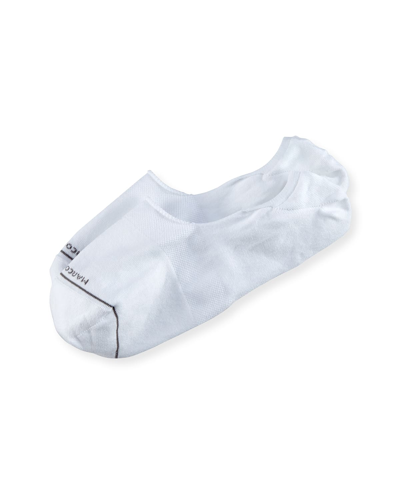 Shop Marcoliani Invisible Touch Solid No-show Socks In White