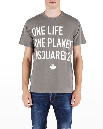 Shop Dsquared2 Men's One Life Cool T-shirt In Clay/brown