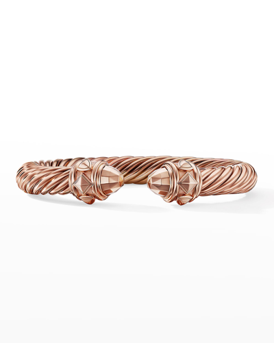 Shop David Yurman Renaissance Cable Bracelet In 18k Rose Gold, 9mm