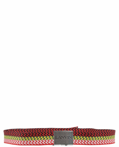 Shop Lanvin Multicoloured Curb Belt In Black
