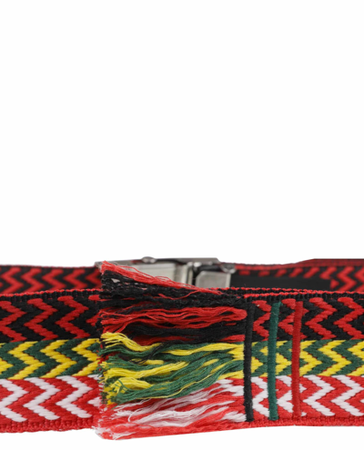 Shop Lanvin Multicoloured Curb Belt In Black