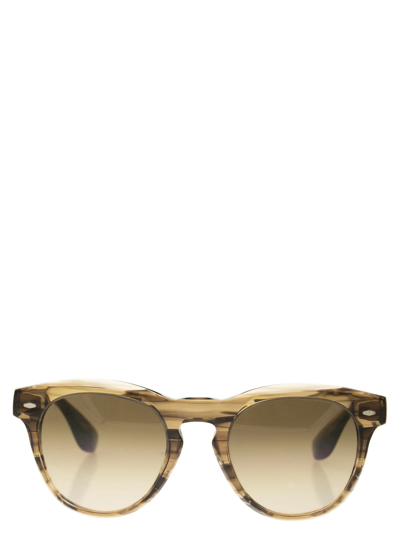 Shop Brunello Cucinelli Nino Acetate Glasses With Photochromic Lenses In Olive Smoke