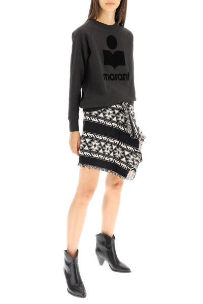 Shop Isabel Marant Étoile Milly Logo Sweatshirt In Black