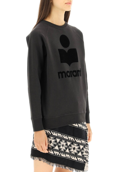 Shop Isabel Marant Étoile Milly Logo Sweatshirt In Black