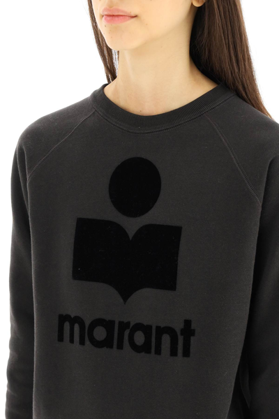 Shop Isabel Marant Étoile Milly Logo Sweatshirt In Black