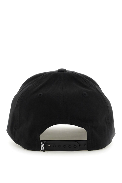 Shop Diesel Logoed Baseball Cap In Black