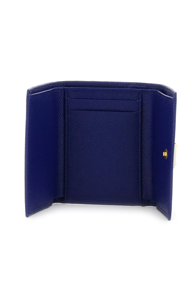 Shop Dolce & Gabbana French Flap Wallet In Blue
