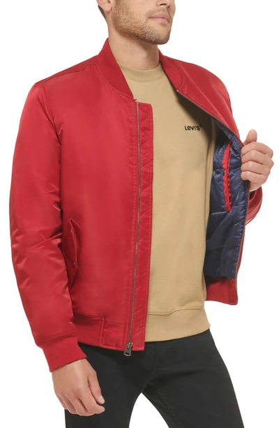 Levi's® Filled Flight Bomber Jacket In Red