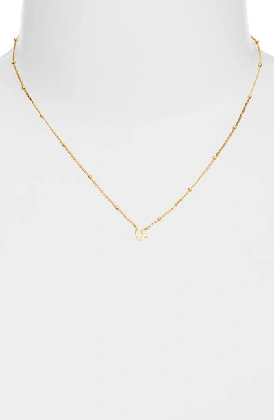 Shop Argento Vivo Sterling Silver Rondelle Script Initial Pendant Necklace In Gold V