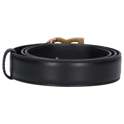 Shop Dolce & Gabbana Belt Dg Calfskin In Black