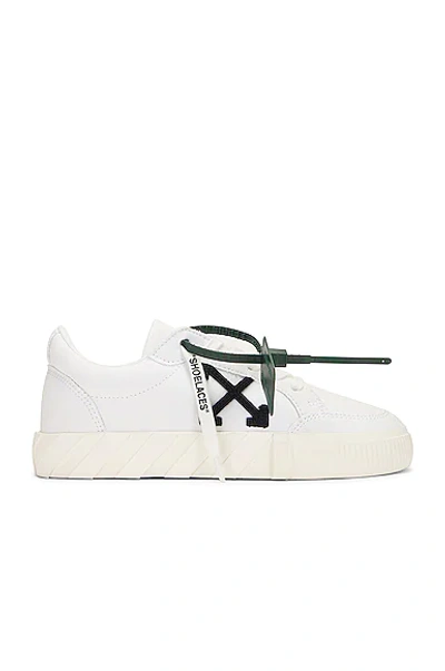 Shop Off-white Low Vulcanized Canvas Sneaker In White & Black