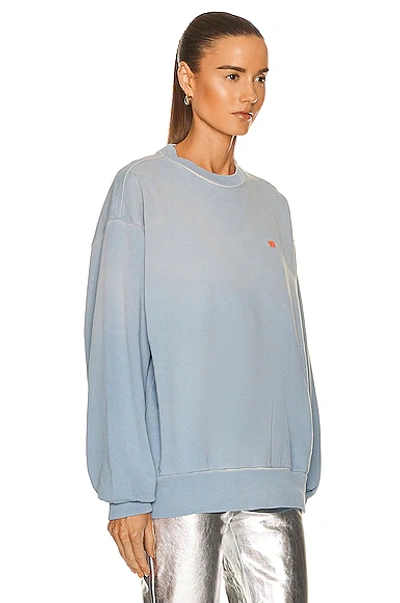 Acne Studios Logo Sweatshirt In Light Blue | ModeSens