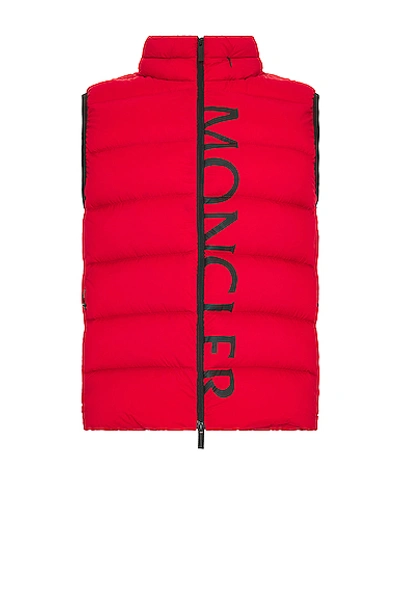 Shop Moncler Amak Vest In Red