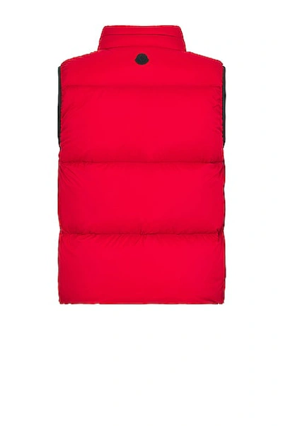 Shop Moncler Amak Vest In Red