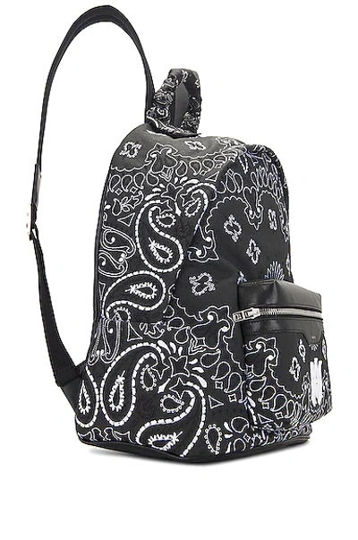 Shop Amiri Canvas Bandana Backpack In Black
