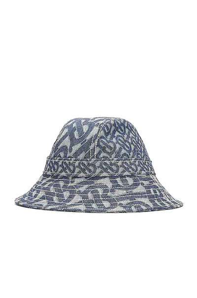 TB Denim Bucket Hat in Blue - Burberry