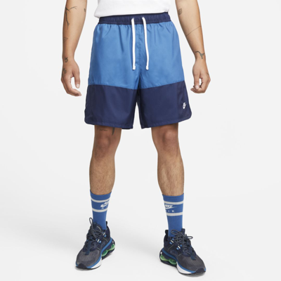Shop Nike Men's  Sportswear Sport Essential Woven Lined Flow Shorts (long) In Blue