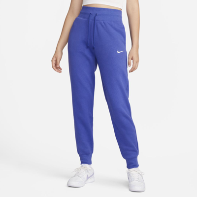 Shop Nike Women's  Sportswear Phoenix Fleece High-waisted Jogger Pants In Blue