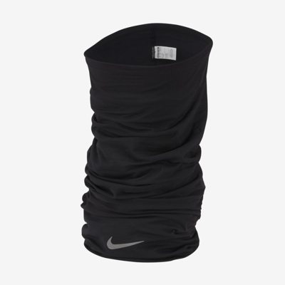 Shop Nike Dri-fit Neck Wrap In Black,silver