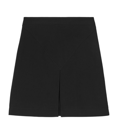 Shop Burberry Pleated Mini Skirt In Black