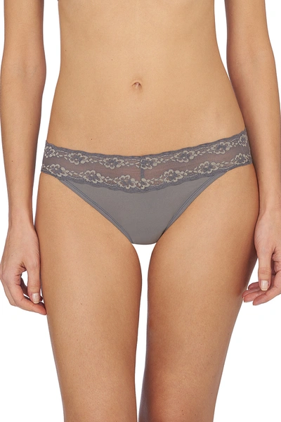 Shop Natori Bliss Perfection One-size Thong In Anchor/marble