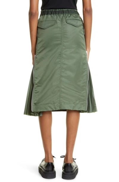 Sacai Ma-1 Side Gusset Skirt In Khaki