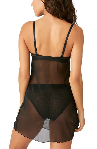 Wacoal B.tempt'd By  Opening Act Lace & Mesh Chemise In Night